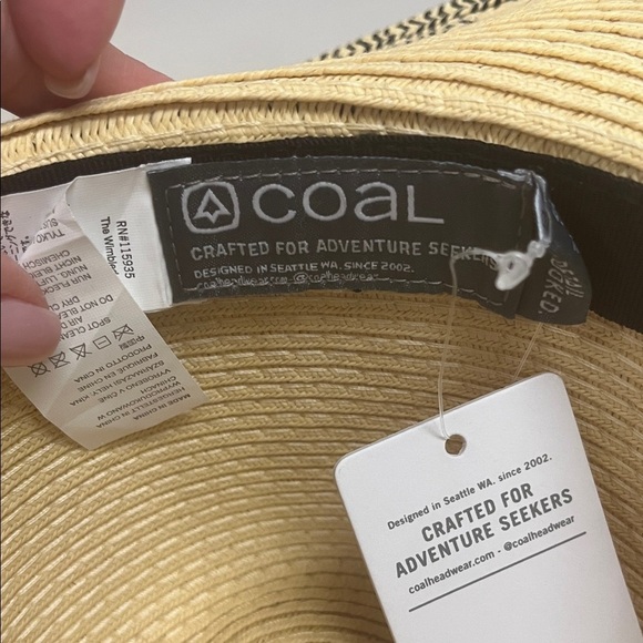 Coal Elegant Wimbledon Tan Wide-Brim Hat NWT main image 11